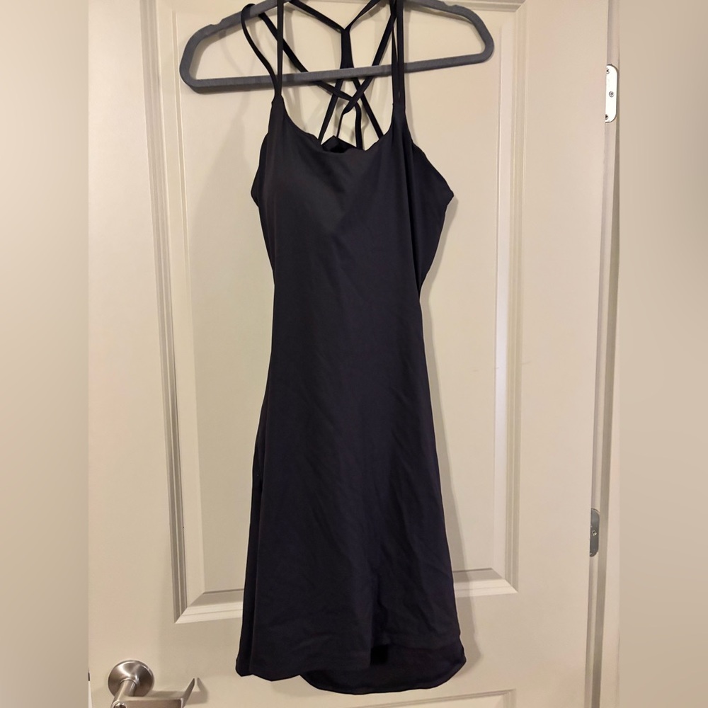 ❌SOLD❌Halara Elegant Black Strappy Dress Size L